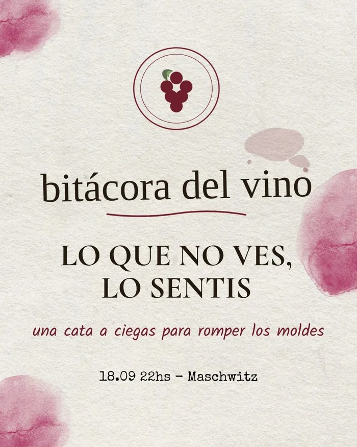 Flyer: Lo que no ves, lo sentís — cata a ciegas del 18/09, Maschwitz